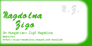 magdolna zigo business card